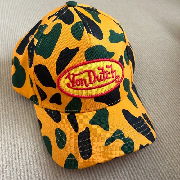 Von Dutch Accessories - Orange Camo Von Dutch Hat